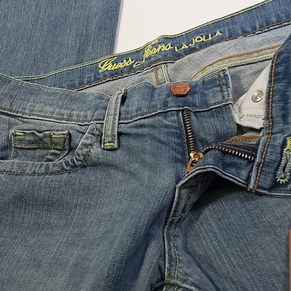 Guess Jeans La Jolla Low Rise Bootcut Light Blue Jeans 27 - Picture 14 of 16